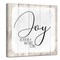 Crafted Creations Beige and White 'Joy' Christmas Canvas Wall Art Decor 20" x 20"